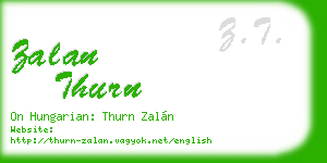 zalan thurn business card